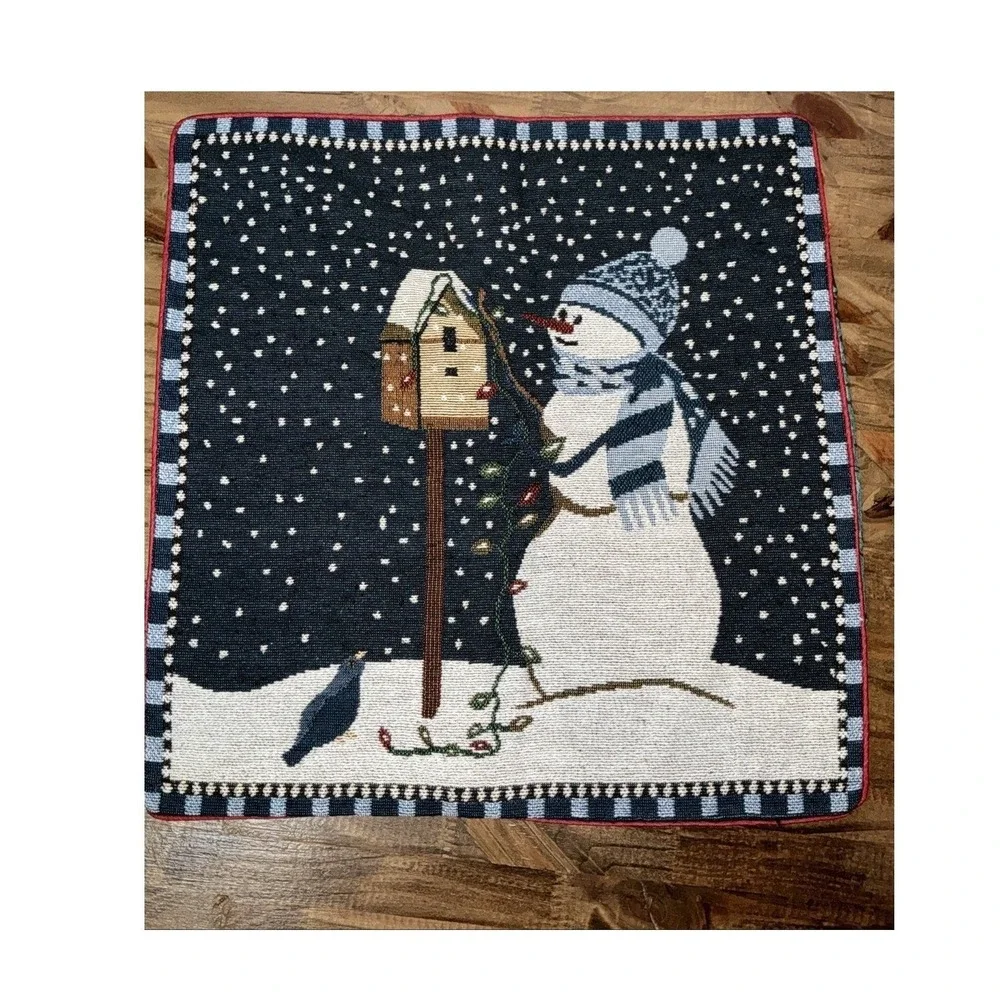 2 Christmas Tapestry Snowman & Birdhouse 15